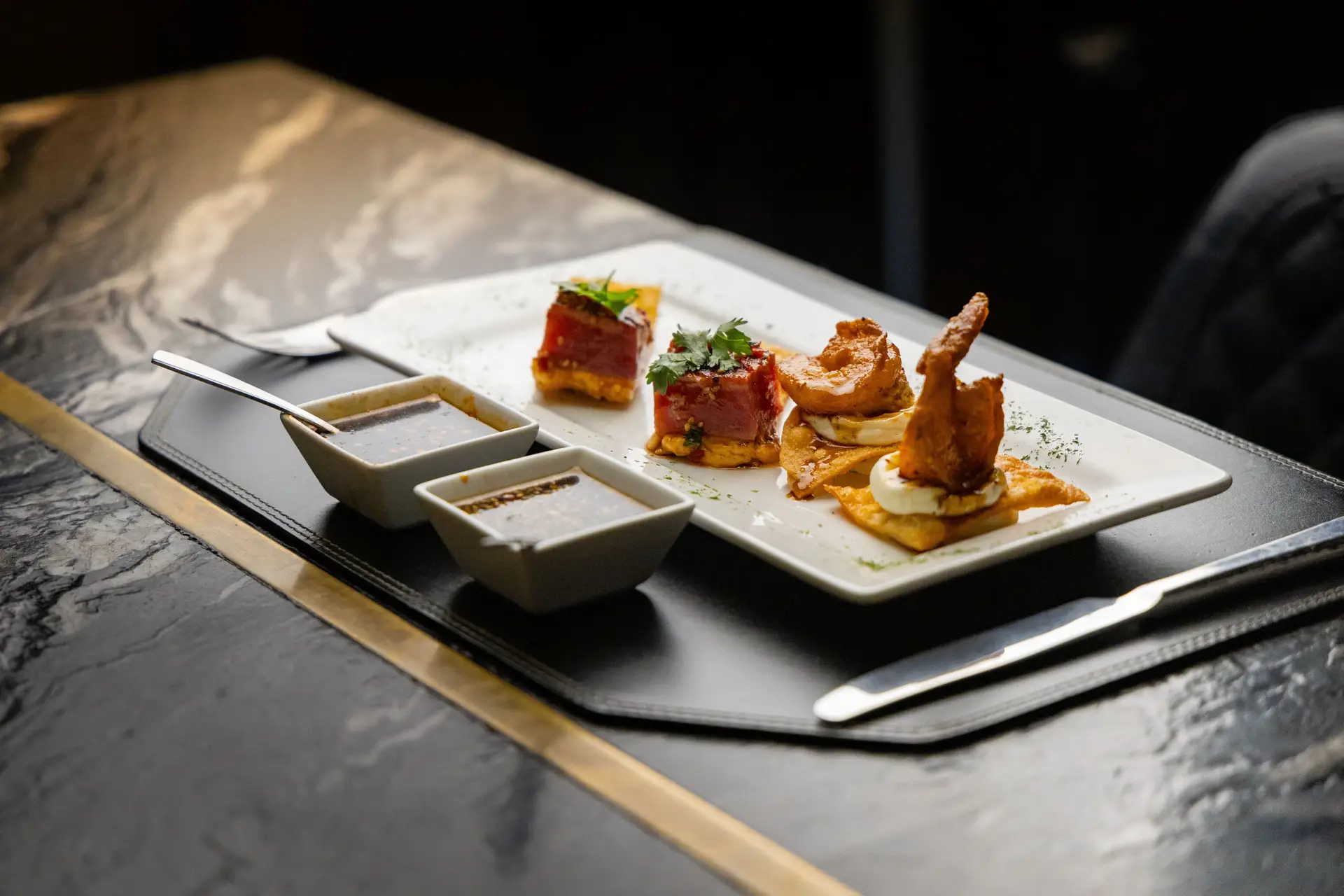 Azure Seafood Lounge appetizers