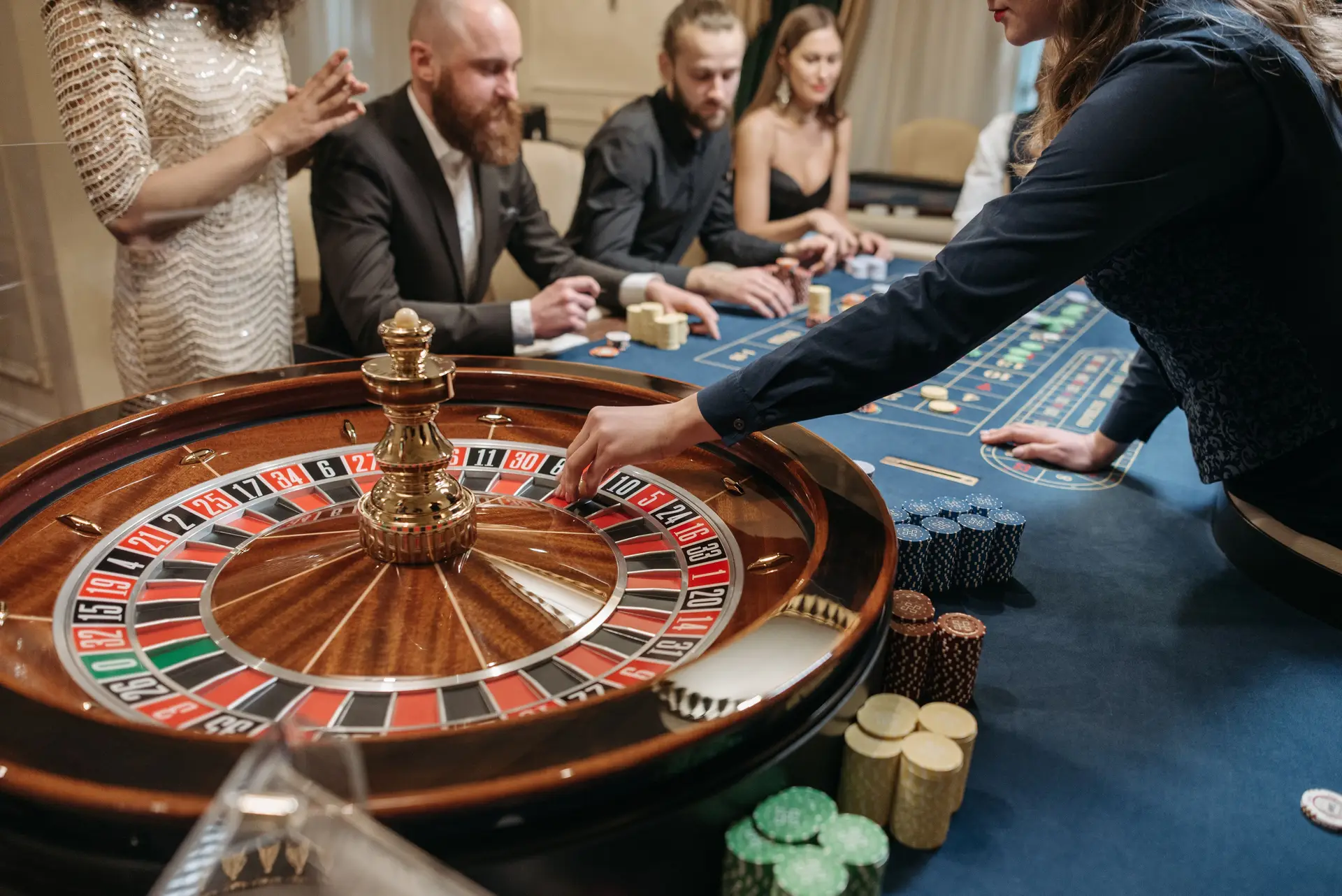 Vibrant casino scene with players