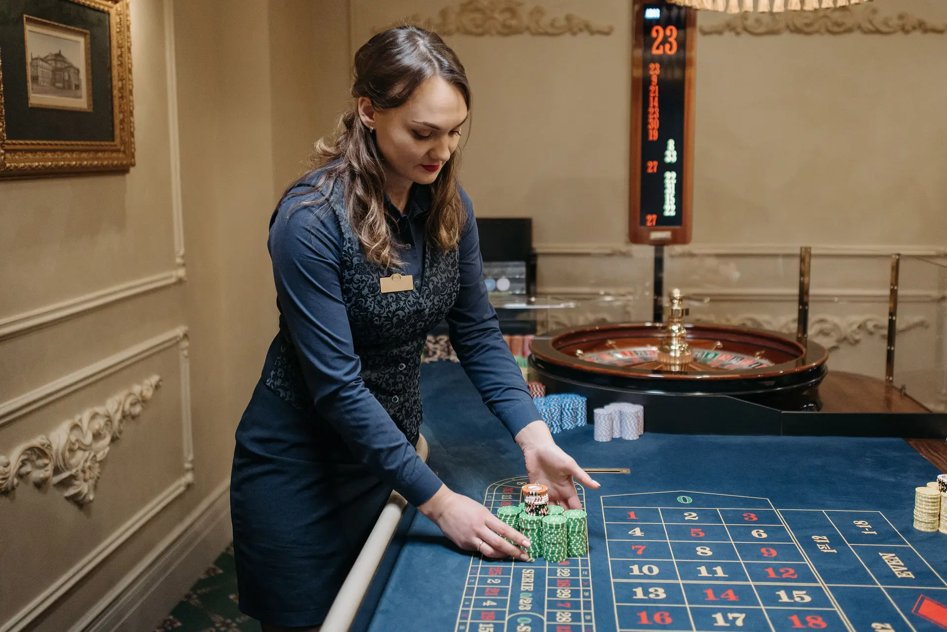 Elegant gaming room details